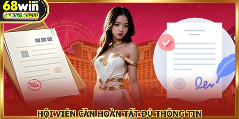 Hoàn tất thông tin cá nhân để gia nhập thế giới cá cược